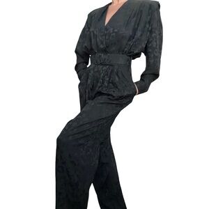 Liz Claiborne Black 80s vintage jumpsuit 10